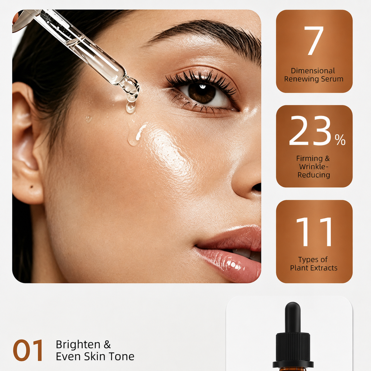 Niacinamide Brightening Essence, Reduces Acne Scars and Dark Spots, Whitening Serum