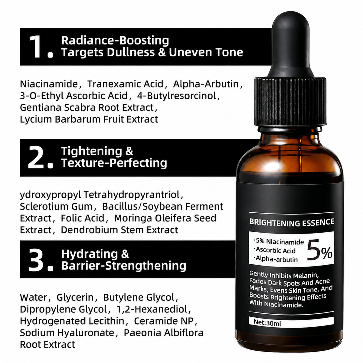 ⏳🔥Last Day-Buy 1 Get 1 Free🔥⏰Niacinamide Brightening Essence, Reduces Acne Scars and Dark Spots, Whitening Serum