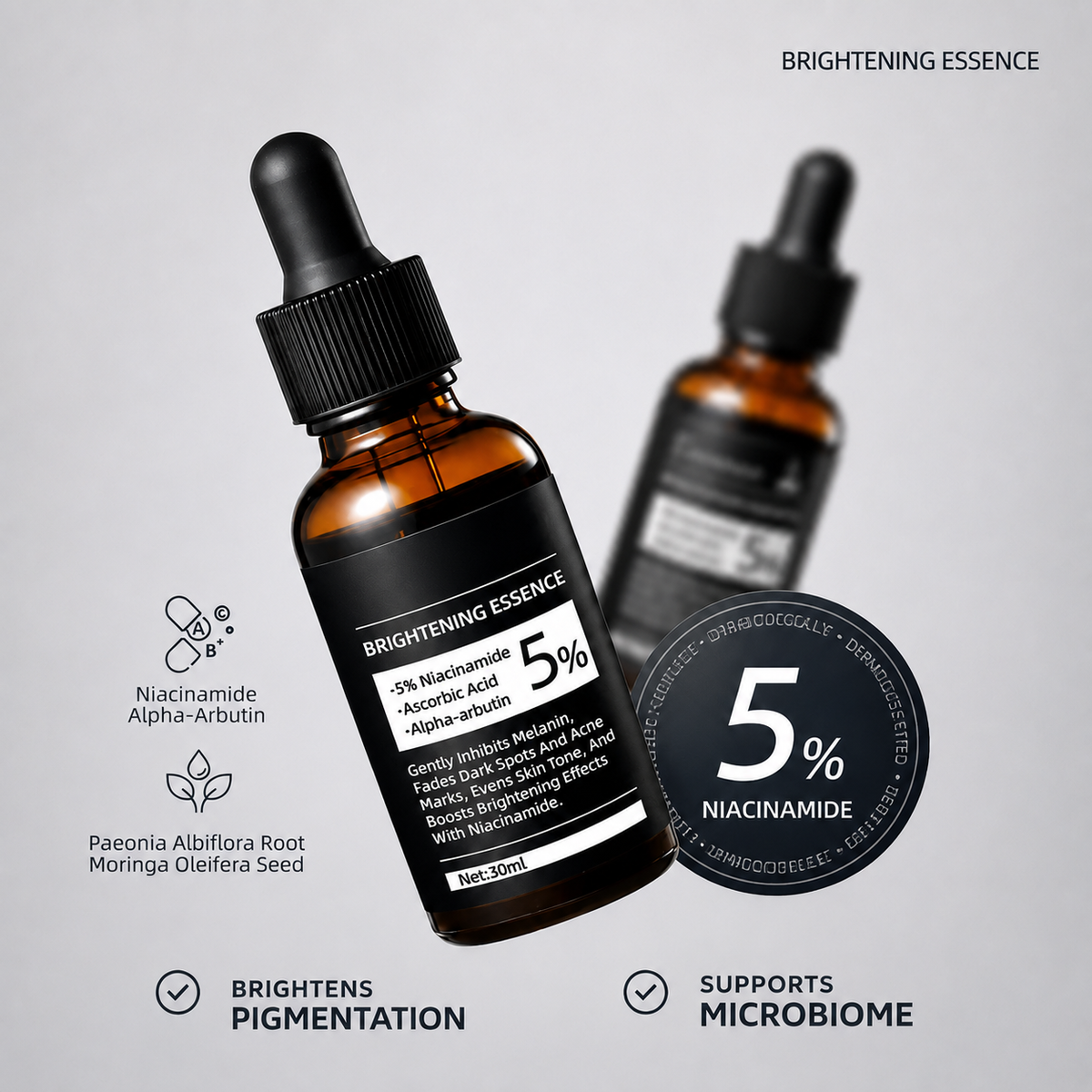 ⏳🔥Last Day-Buy 1 Get 1 Free🔥⏰Niacinamide Brightening Essence, Reduces Acne Scars and Dark Spots, Whitening Serum
