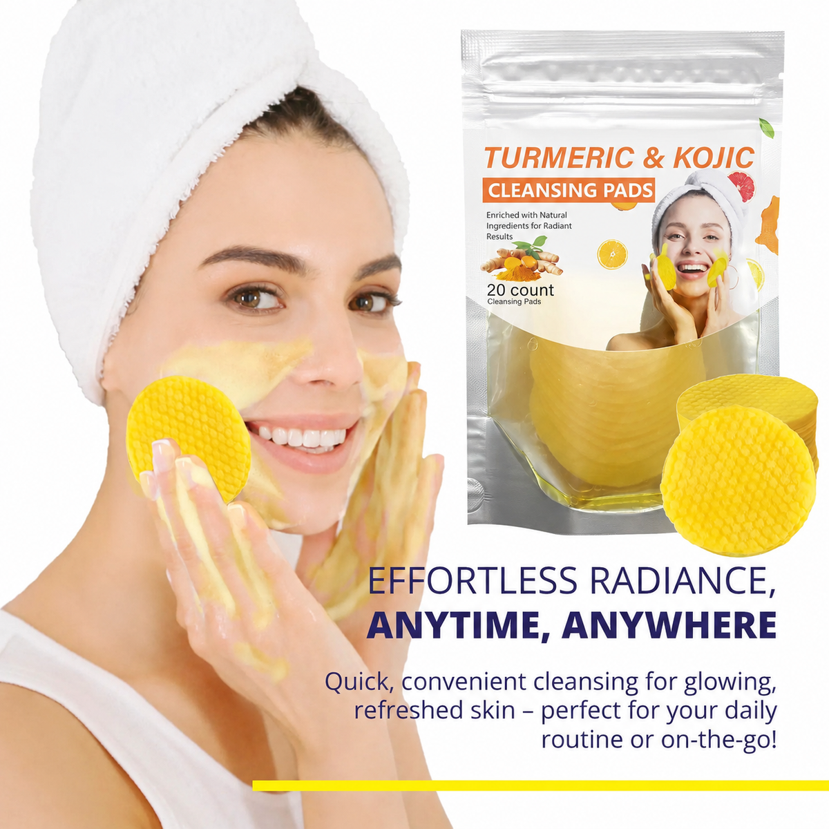 🔥Newly Upgraded🔥Turmeric Cleansing & Exfoliating Pads